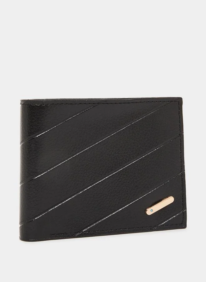 ستايلي محفظة ثنائية الطي بقماش بارز